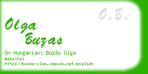 olga buzas business card