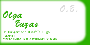 olga buzas business card